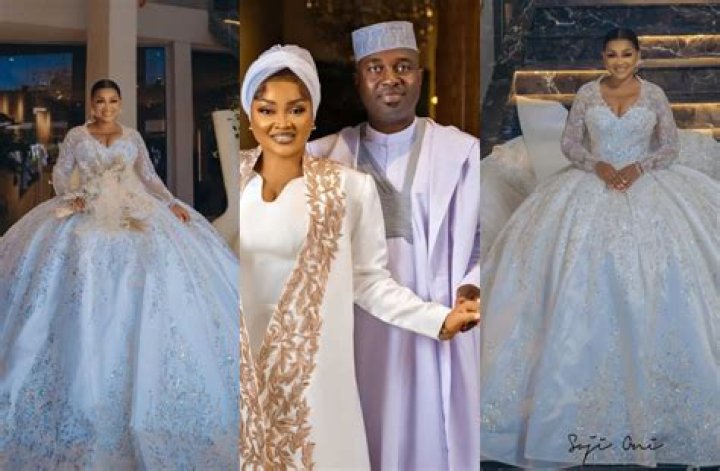 
Kazim Adeoti, Pretty Mike react as Mercy Aigbe ditches marital status in new bridal photos 