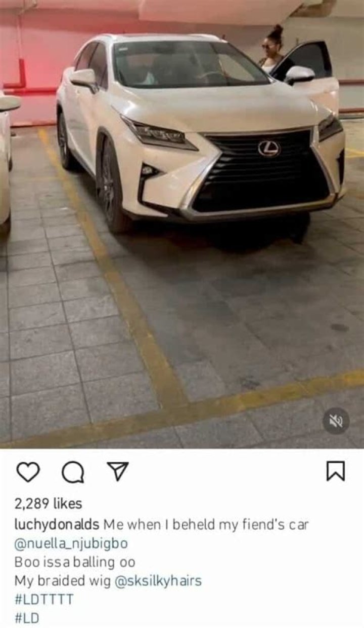 
Luchy Donalds Speechless After Seeing Nuella Njubigbo’s Multi-million Naira Car 