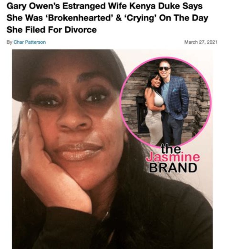 Why Did Gary Owen Get Divorced With Kenya Duke?